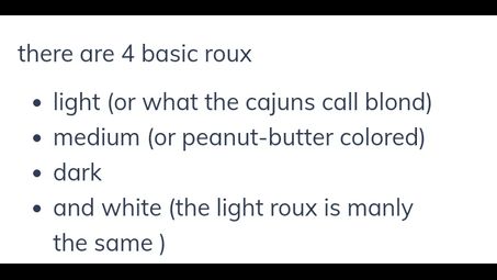 What types of roux 